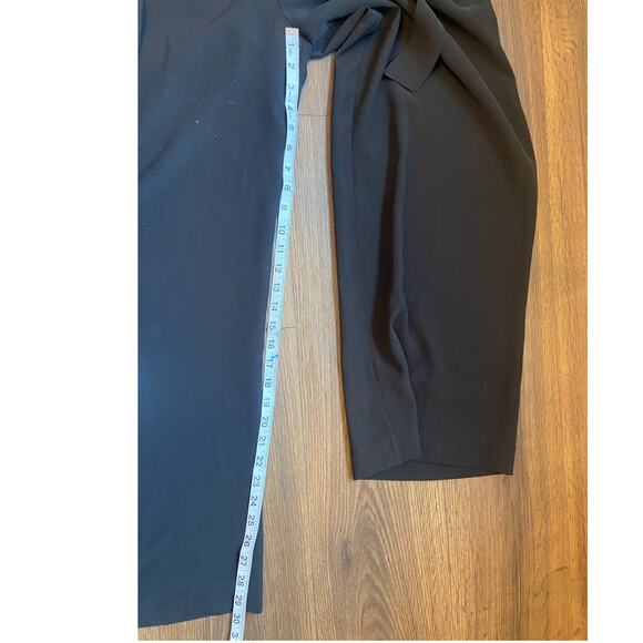 EUC Lululemon Noir Career Wide Leg tie Waist black pant sz: 12 - Picture 12 of 16